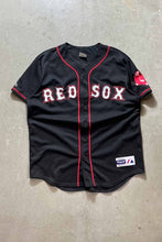 画像をギャラリービューアに読み込む, MADE IN USA 90&#39;S RED SOX GARCIAPARRA BASEBALL GAME SHIRT  / BLACK [SIZE: M USED]
