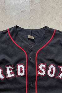 MADE IN USA 90'S RED SOX GARCIAPARRA BASEBALL GAME SHIRT  / BLACK [SIZE: M USED]