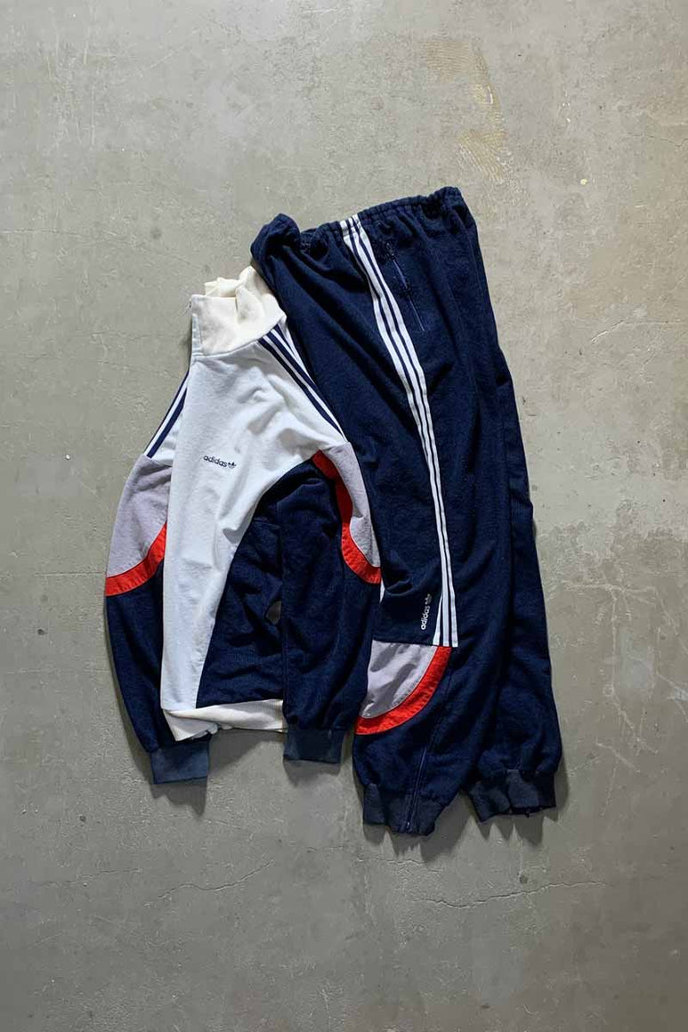 MADE IN PORTUGAL 90'S SET-UP TRACK JACKET & PANTS / WHITE [SIZE: L USED]