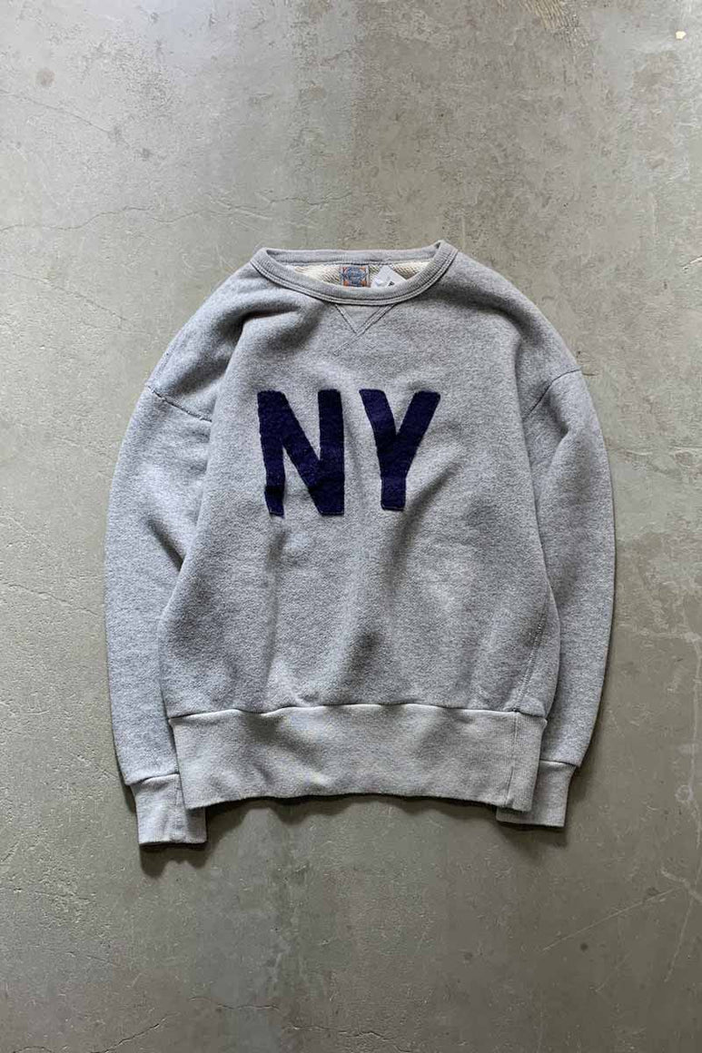 MADE IN USA NY DESIGN SWEATSHIRT / GRAY [SIZE: M USED]