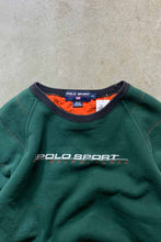 画像をギャラリービューアに読み込む, 90&#39;S RUGBY DESIGN LOGO SWEATSHIRT / GREEN [SIZE: XL USED]
