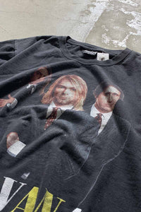 90'S NIRVANA FACE PRINT T-SHIRT / BLACK [SIZE: L USED]