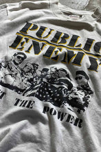 画像をギャラリービューアに読み込む, MADE IN USA 90&#39;S PUBLIC ENEMY PRINT HIP HOP T-SHIRT / WHITE [SIZE: L USED]
