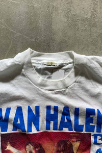 MADE IN USA 95'S WORLD TOUR VAN HALEN PRINT BAND T-SHIRT / WHITE [SIZE: XL USED]