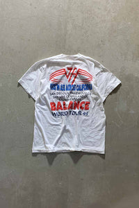 MADE IN USA 95'S WORLD TOUR VAN HALEN PRINT BAND T-SHIRT / WHITE [SIZE: XL USED]