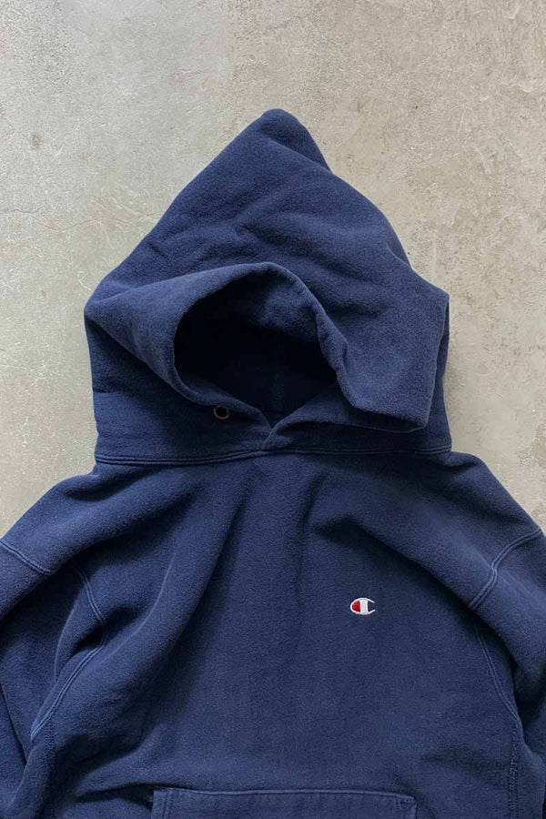 MADE IN USA 90'S REVERSE WEAVE SWEAT HOODIE / NAVY [SIZE: L USED]