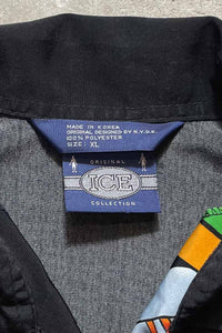 90'S BILLIARDS S/S OPEN COLLAR SHIRT / BLACK [SIZE: XL USED]