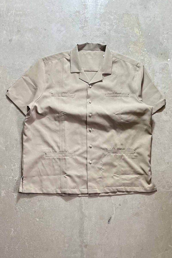 S/S CUBA SHIRT / BEIGE [SIZE: L equivalent USED]