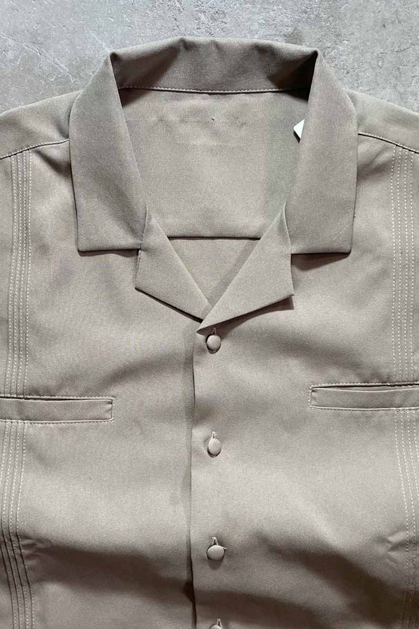 S/S CUBA SHIRT / BEIGE [SIZE: L equivalent USED]