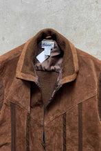 画像をギャラリービューアに読み込む, 80&#39;S SUEDE LEATHER ACRYLIC KNIT JACKET / BROWN [SIZE: L USED]
