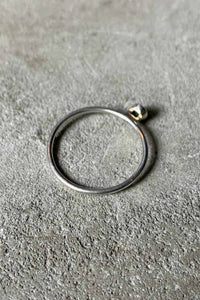 925 SILVER RING W/STONE [SIZE: 18号相当 USED]