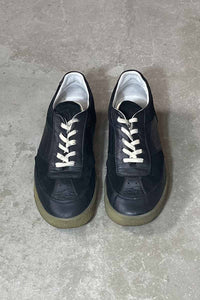 MADE IN ITALY LEATHER SNEAKERS / BLACK [SIZE: US8.5(26.5cm相当) USED]