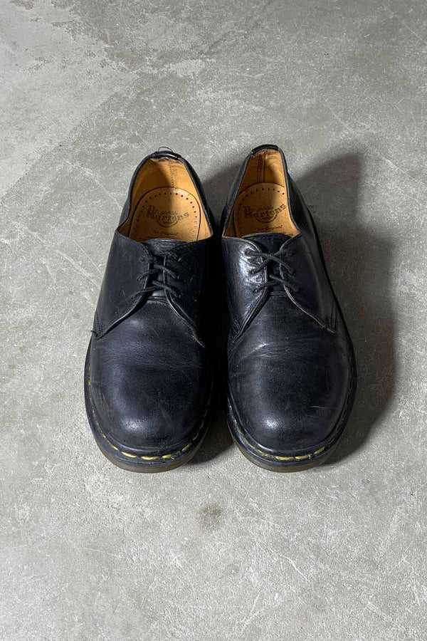 MADE IN ENGLAND 80-90'S 3 HOLE LEATHER SHOES / BLACK [SIZE: US8.0 (approx. 26.0cm) USED]