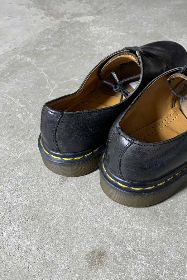 MADE IN ENGLAND 80-90'S 3 HOLE LEATHER SHOES / BLACK [SIZE: US8.0 (approx. 26.0cm) USED]