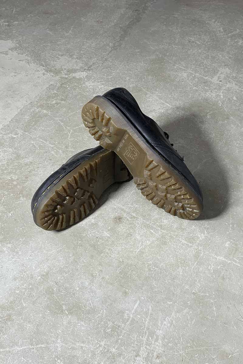 MADE IN ENGLAND 80-90'S 3 HOLE LEATHER SHOES / BLACK [SIZE: US8.0 (approx. 26.0cm) USED]