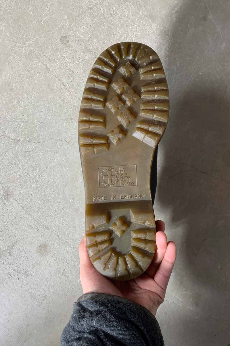 MADE IN ENGLAND 80-90'S 3 HOLE LEATHER SHOES / BLACK [SIZE: US8.0 (approx. 26.0cm) USED]