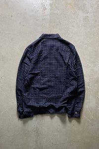 L/S CHECK SHIRT / NAVY [SIZE: XL USED]