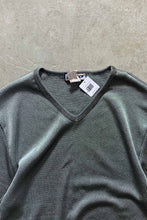 画像をギャラリービューアに読み込む, MADE IN USA 90&#39;S V-NECK KNIT T-SHIRT / SILVER [SIZE: L USED]
