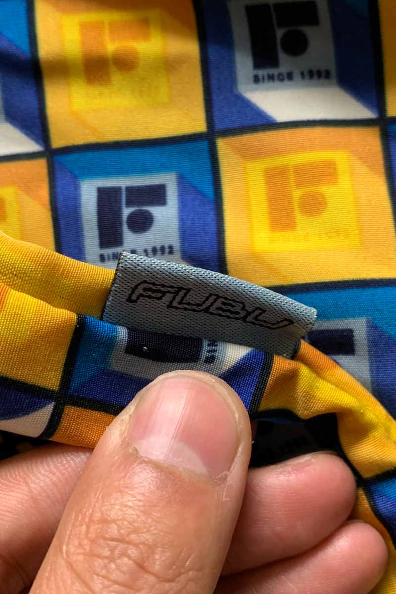 Y2K EARLY 00'S L/S LOGO DESIGN SHIRT / YELLOW [SIZE: L USED]