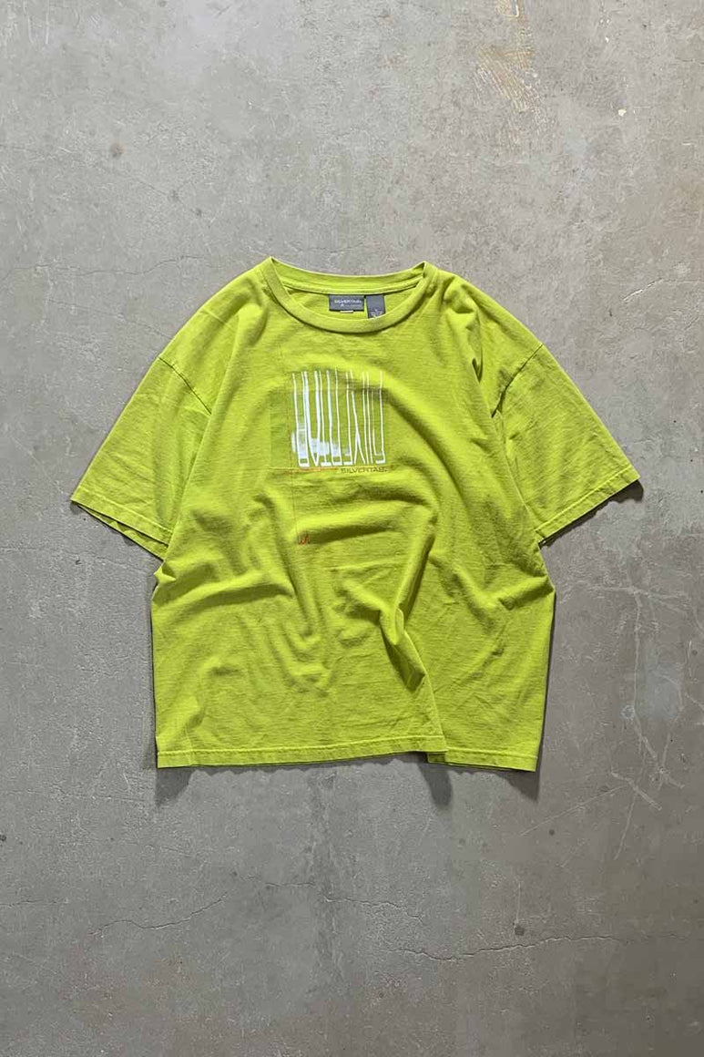 MADE IN USA Y2K EARLY 00'S LOGO PRINT T-SHIRT / LIGHT GREEN [SIZE: XL USED]