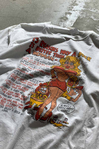 80-90'S EROTIC BEER T-SHIRT / WHITE [SIZE: L USED]