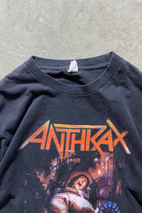 00'S ANTHRAX SPREADING THE DISEASE PRINT BAND T-SHIRT / BLACK [SIZE: L USED]