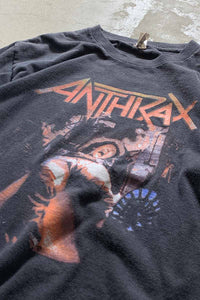 00'S ANTHRAX SPREADING THE DISEASE PRINT BAND T-SHIRT / BLACK [SIZE: L USED]