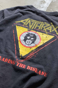 00'S ANTHRAX SPREADING THE DISEASE PRINT BAND T-SHIRT / BLACK [SIZE: L USED]
