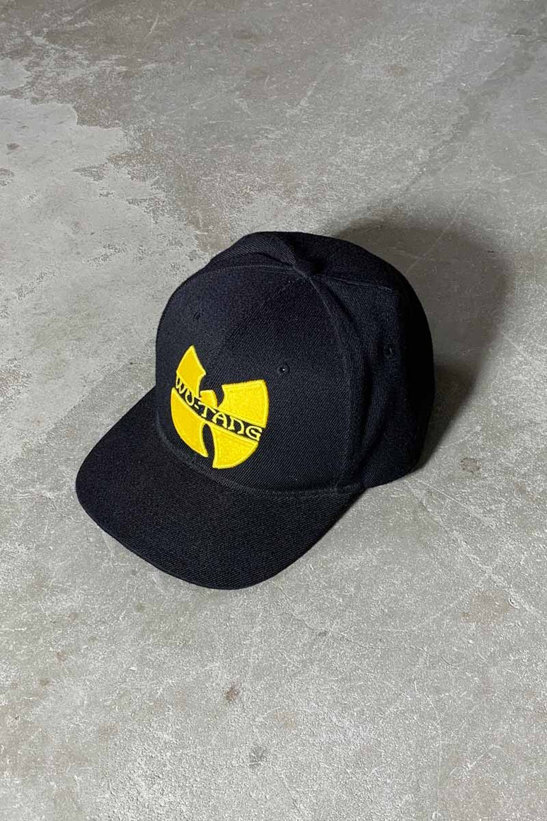 90'S WU-TANG LOGO 6PANEL CAP / BLACK [SIZE: ONE SIZE USED]