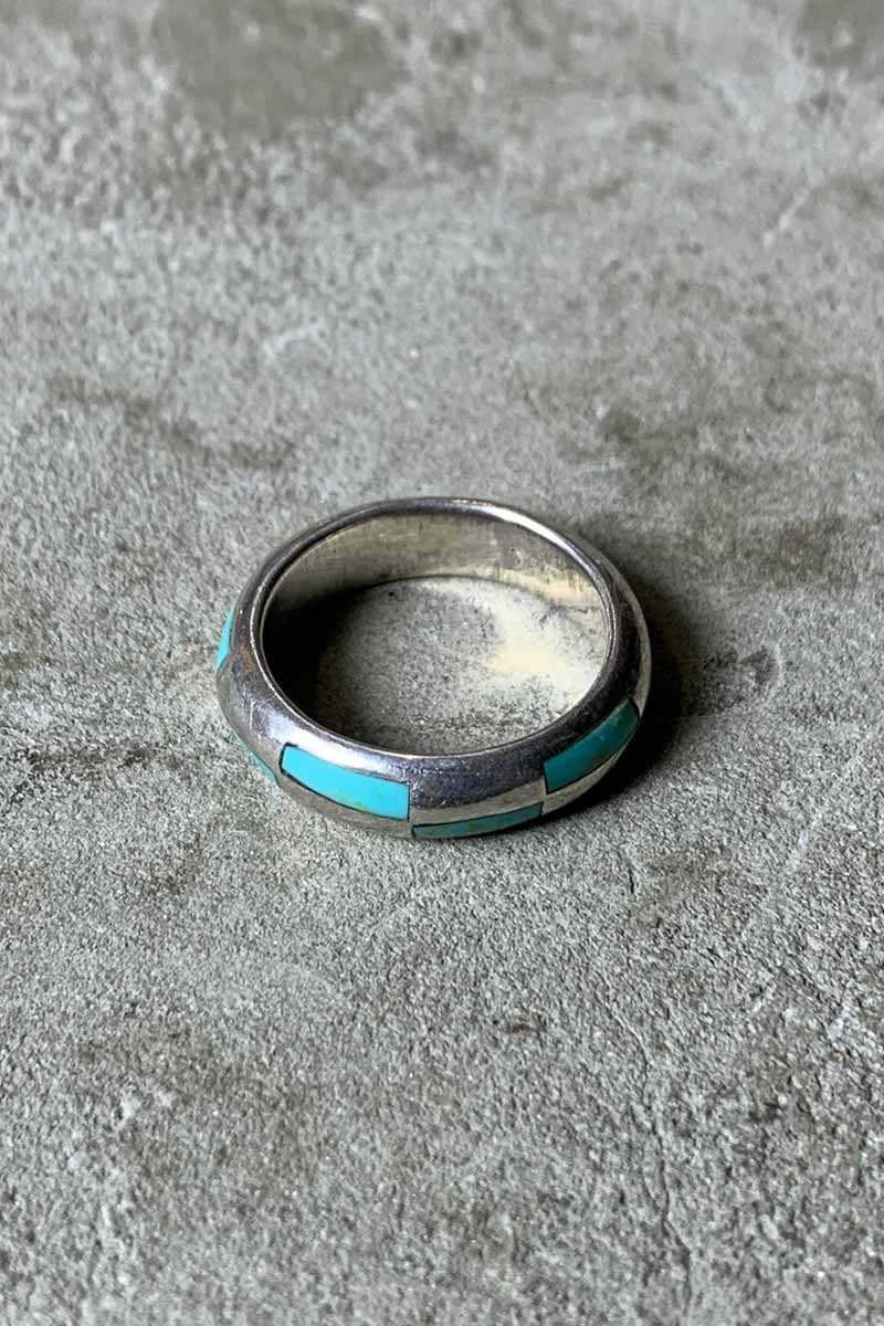 925 SILVER RING W/TURQUOISE [SIZE: US 7.5 USED]