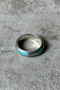 925 SILVER RING W/TURQUOISE [SIZE: 15.5号相当 USED]