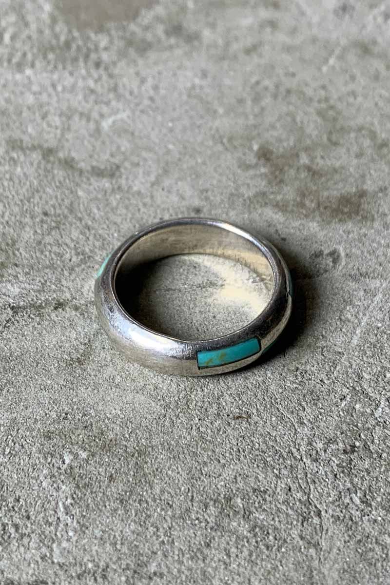 925 SILVER RING W/TURQUOISE [SIZE: US 7.5 USED]