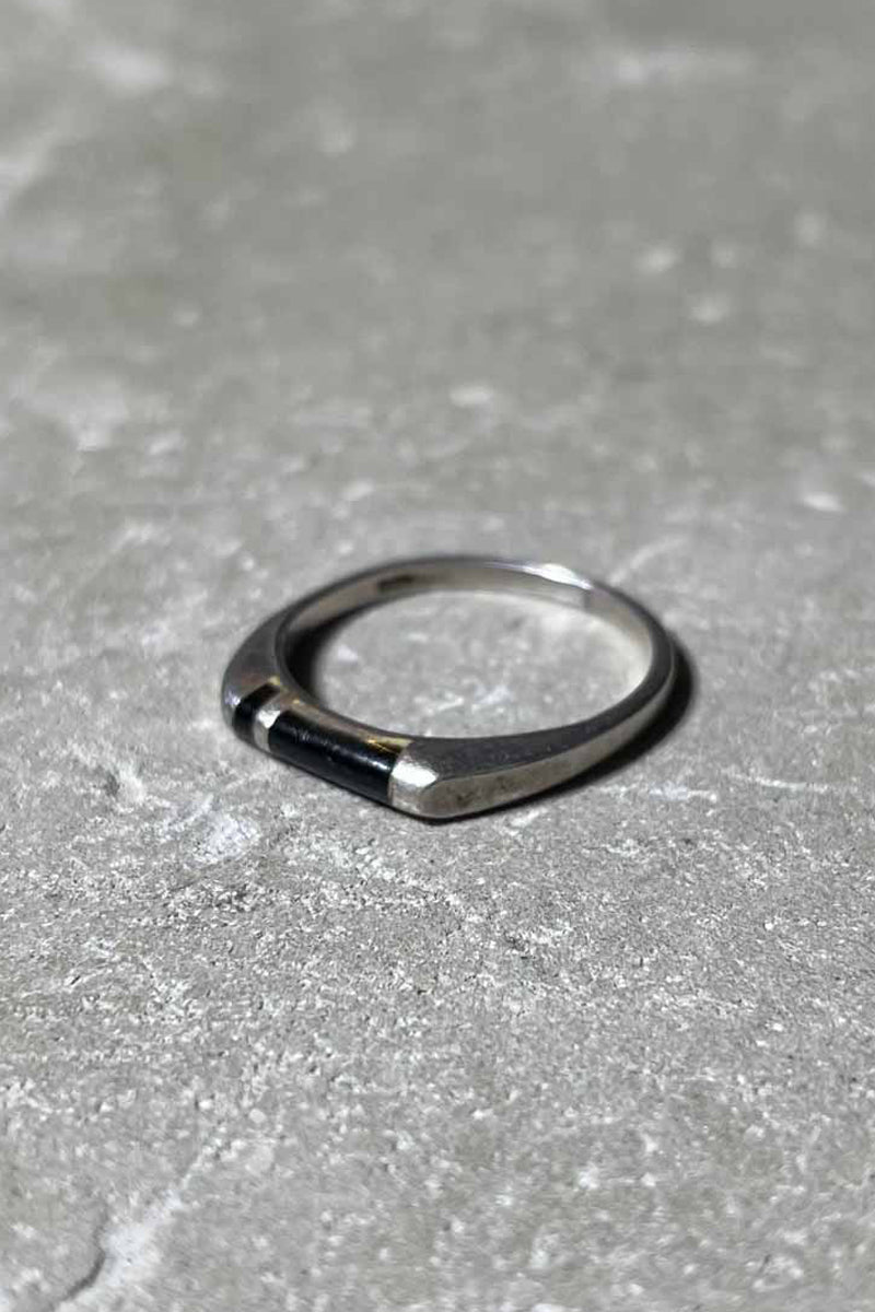 925 SILVER RING W/ONYX [SIZE: 11.5号相当 USED]