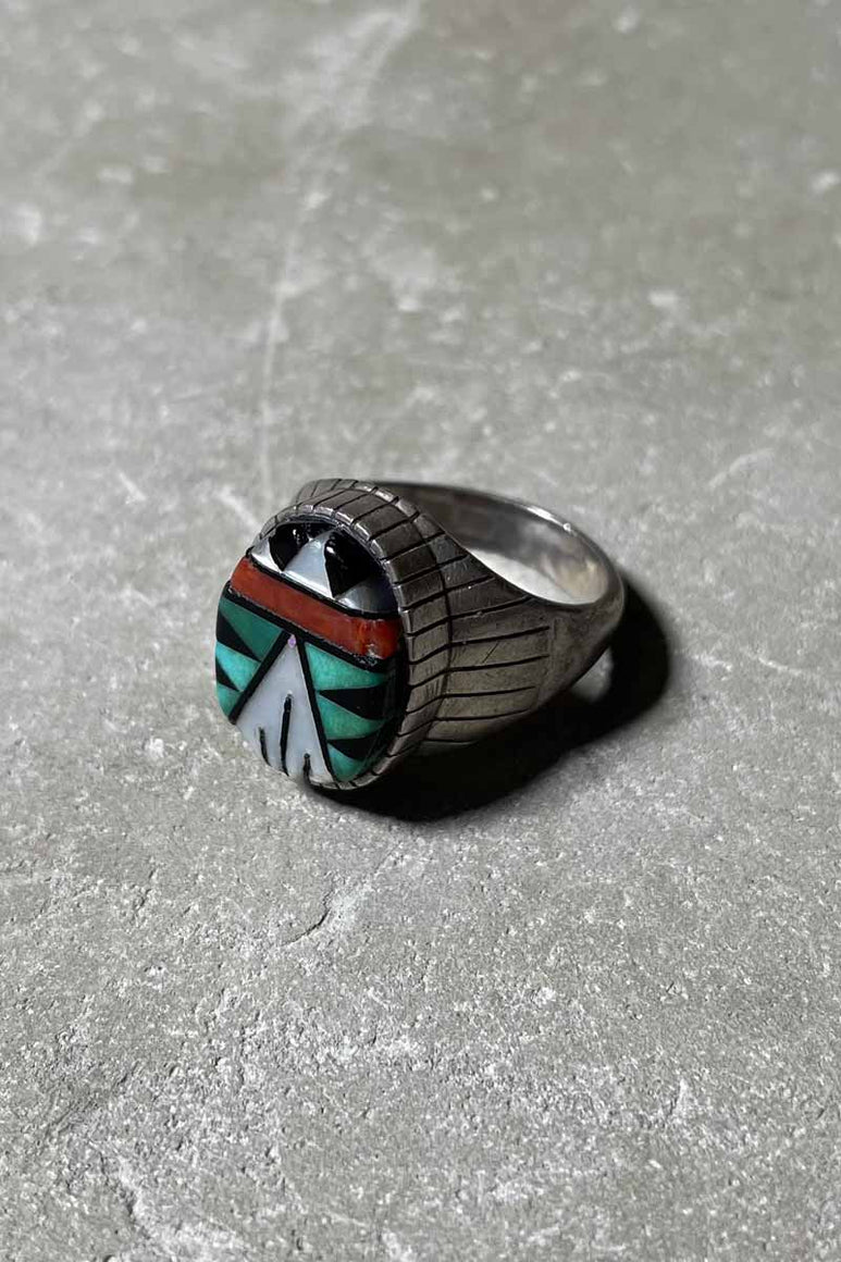 STERLING SILVER RING W/STONE [SIZE: 21号相当 USED]