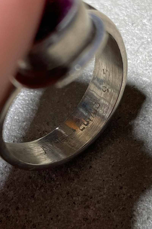 925 SILVER RING W/SAPPHIRE [SIZE: US 10.5 USED]