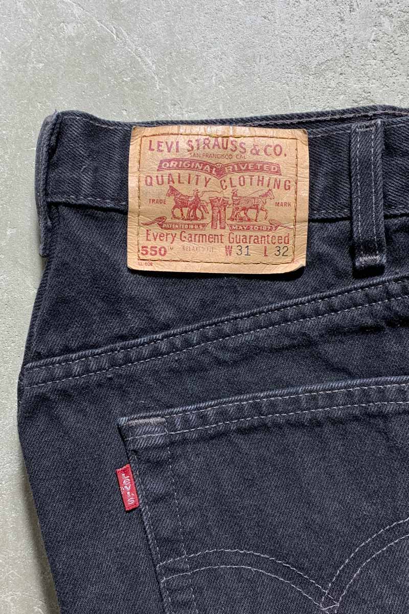 MADE IN USA 99'S 550 DENIM PANTS / SULFUR BLACK [SIZE: W31 x L32 USED]