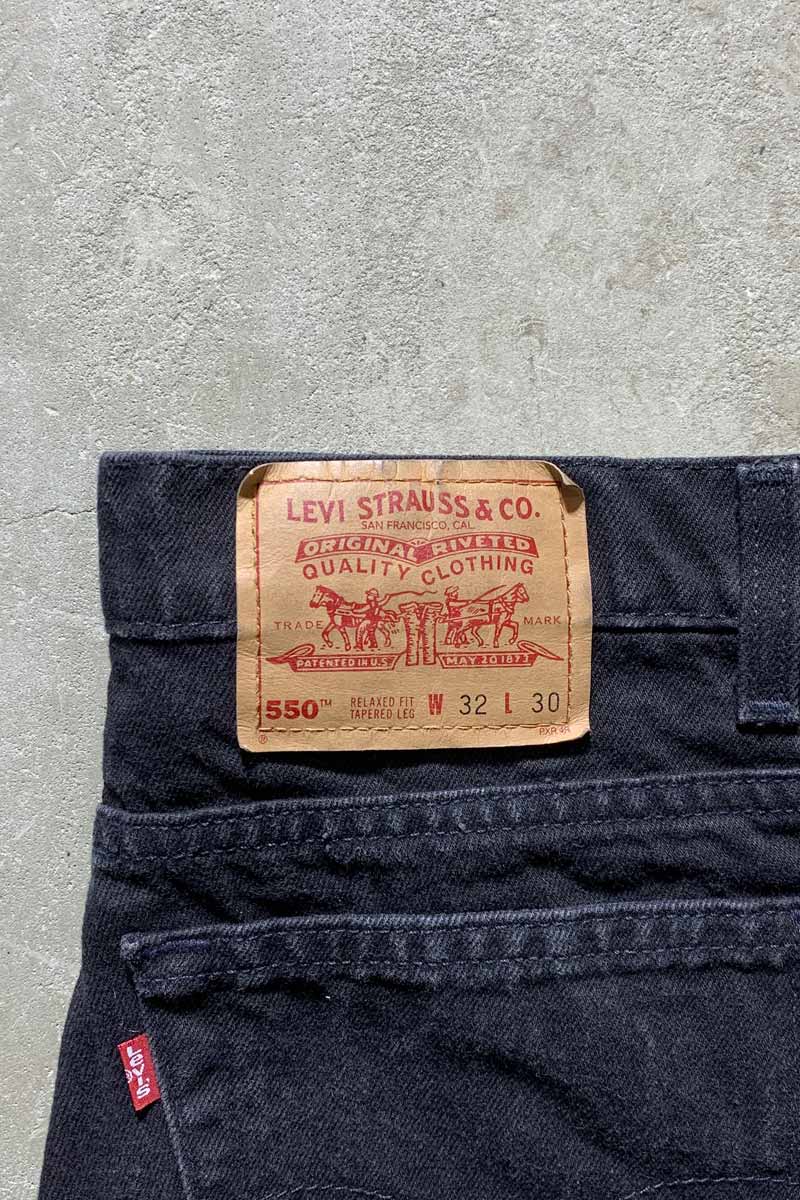 MADE IN USA 94'S 550 DENIM PANTS / SULFUR BLACK [SIZE: W32 x L30 USED]