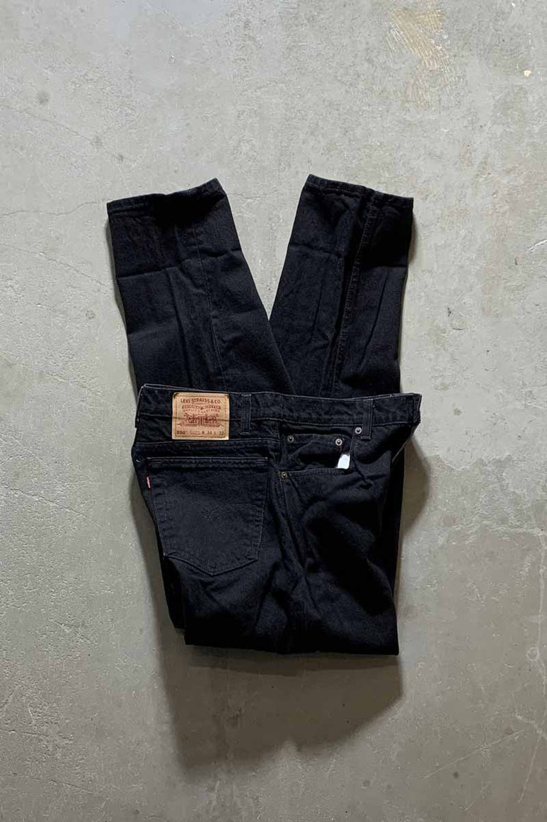 MADE IN USA 94'S 550 DENIM PANTS / BLACK [SIZE: W34 x L32 USED]