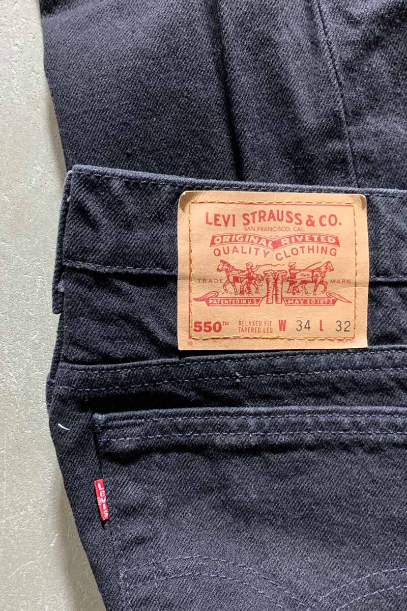 MADE IN USA 94'S 550 DENIM PANTS / SULFUR BLACK [SIZE: W34 x L32 USED]