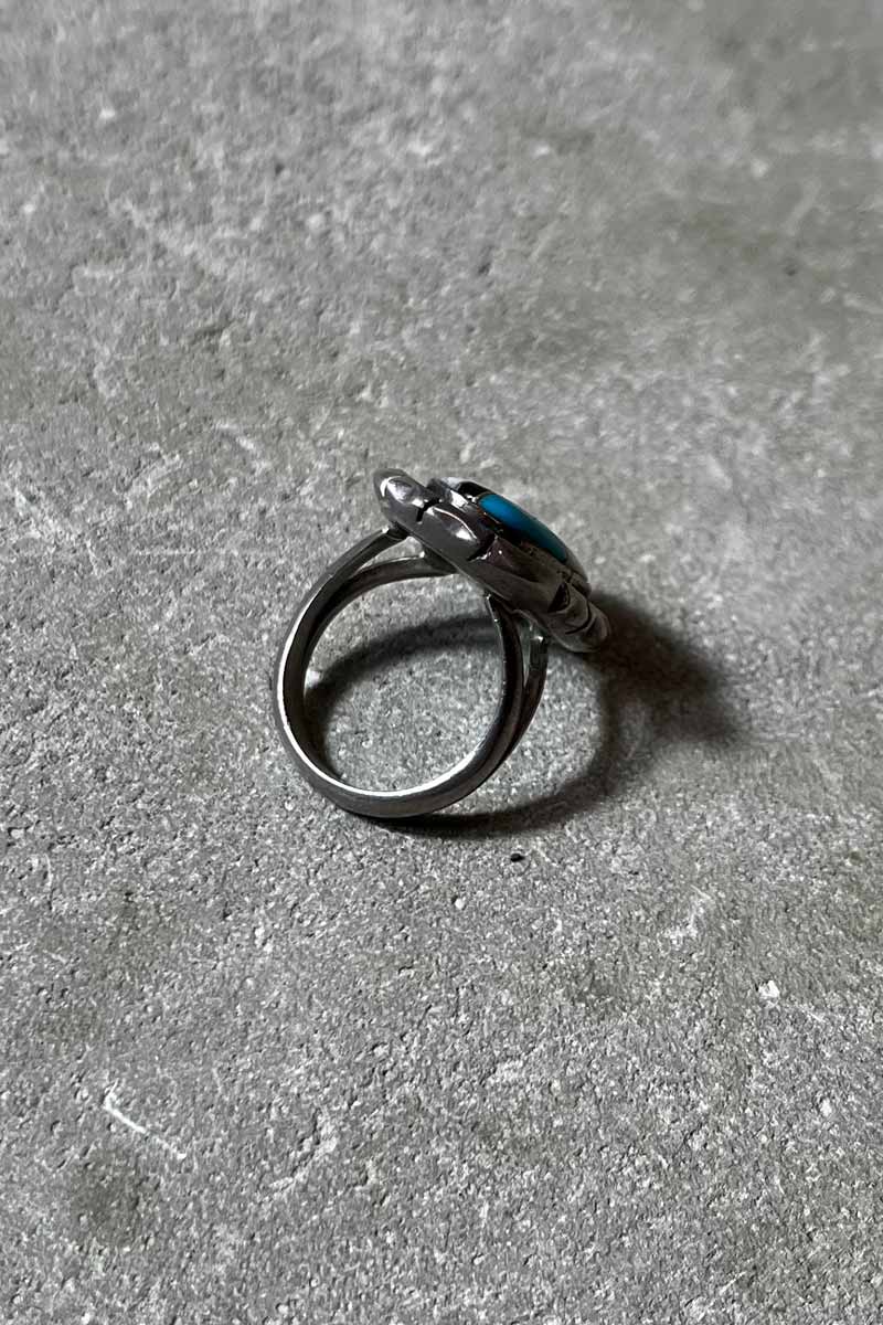 SILVER RING W/STONE [SIZE: US 6 USED]