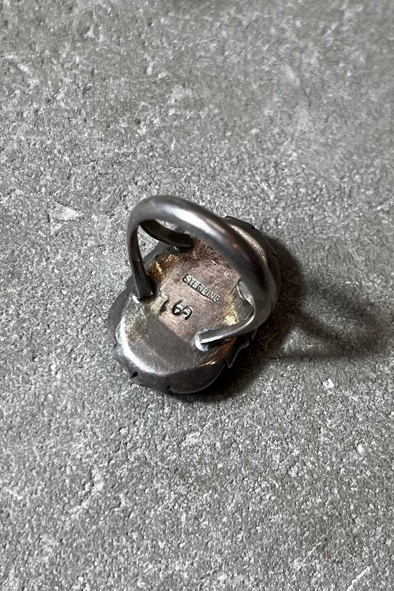 SILVER RING W/STONE [SIZE: US 6 USED]