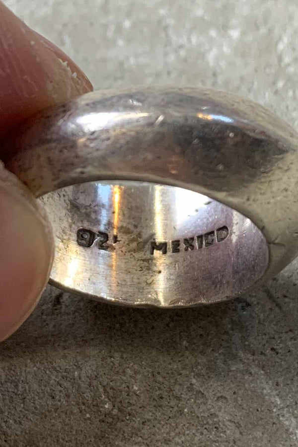 MADE IN MEXICO 925 SILVER RING [SIZE: US 6.5 (Approx.) USED]