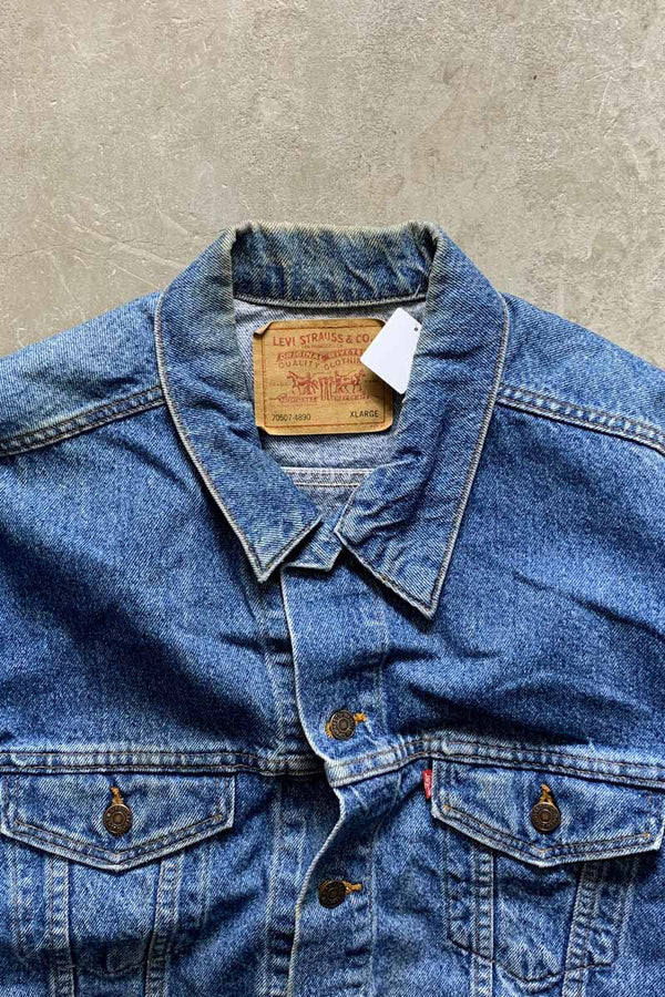 MADE IN USA 80'S 70507-4890 3RD DENIM JACKET / INDIGO [SIZE: XL USED]
