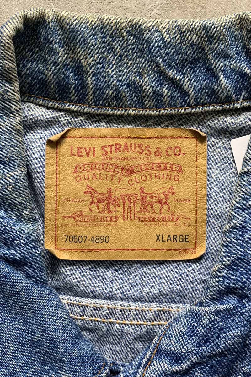 MADE IN USA 80'S 70507-4890 3RD DENIM JACKET / INDIGO [SIZE: XL USED]