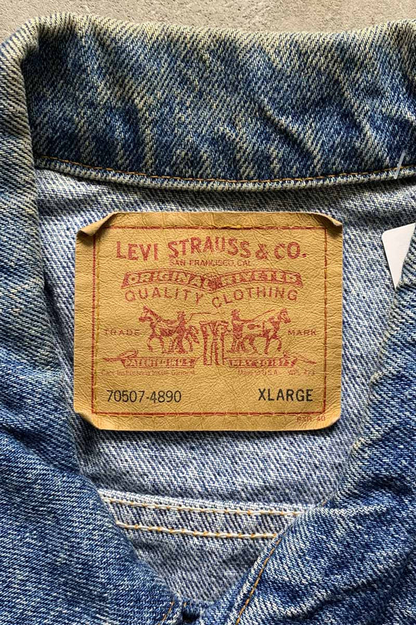 MADE IN USA 80'S 70507-4890 3RD DENIM JACKET / INDIGO [SIZE: XL USED]