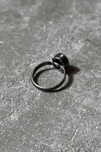 SILVER RING W/GLASS STONE [SIZE: 18号 USED]