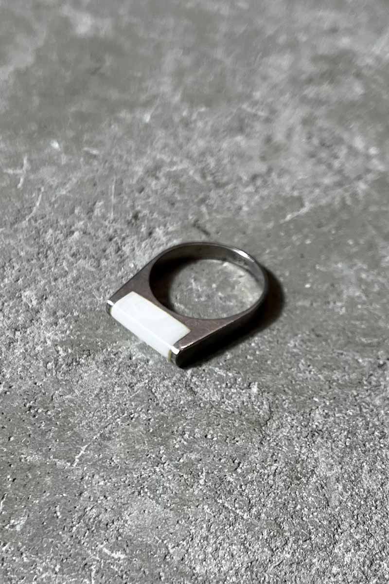 925 SILVER RING W/STONE [SIZE: 16号相当 USED]