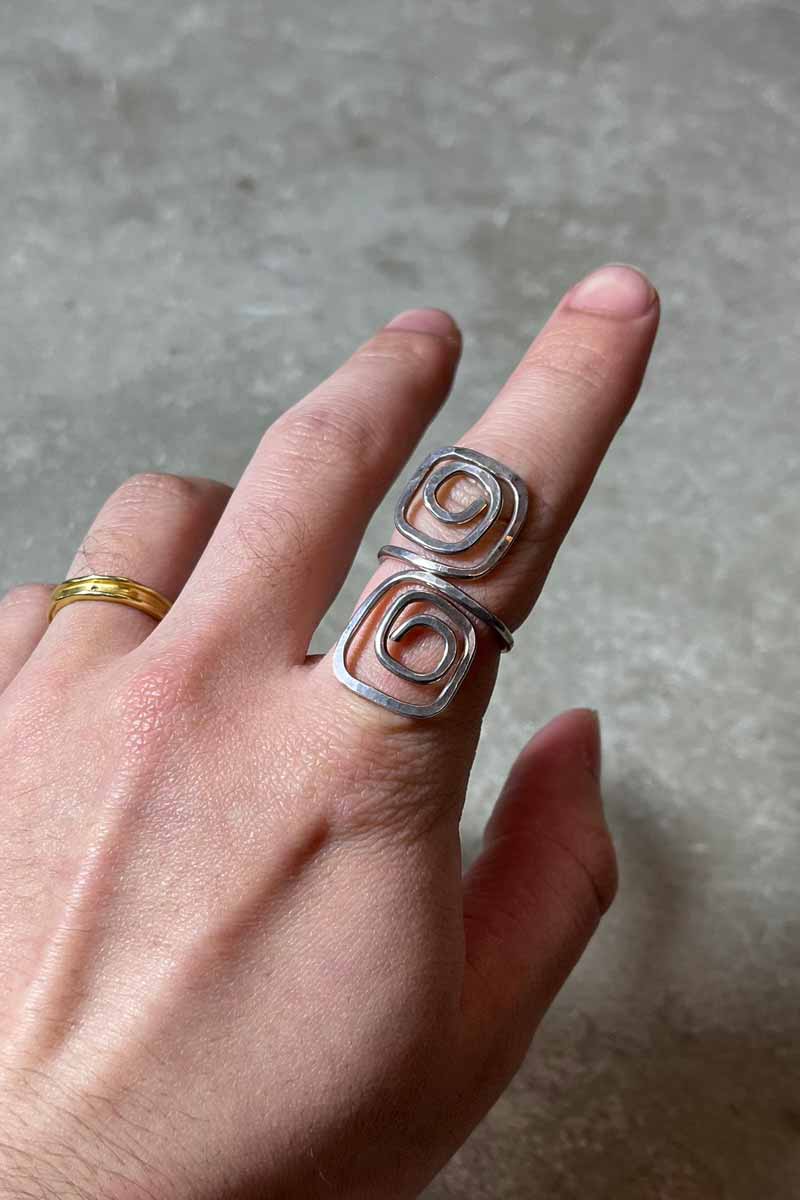 925 VINTAGE SILVER RING [SIZE: 10号相当 USED]