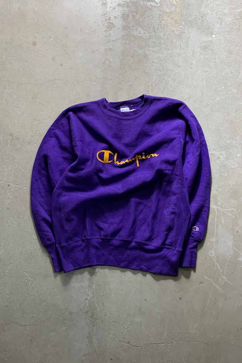 MADE IN USA 90'S REVERSE WEAVE SWEATSHIRT / PURPLE [SIZE: L USED]