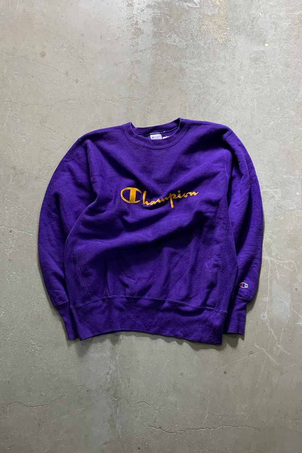 MADE IN USA 90'S REVERSE WEAVE SWEATSHIRT / PURPLE [SIZE: L USED]
